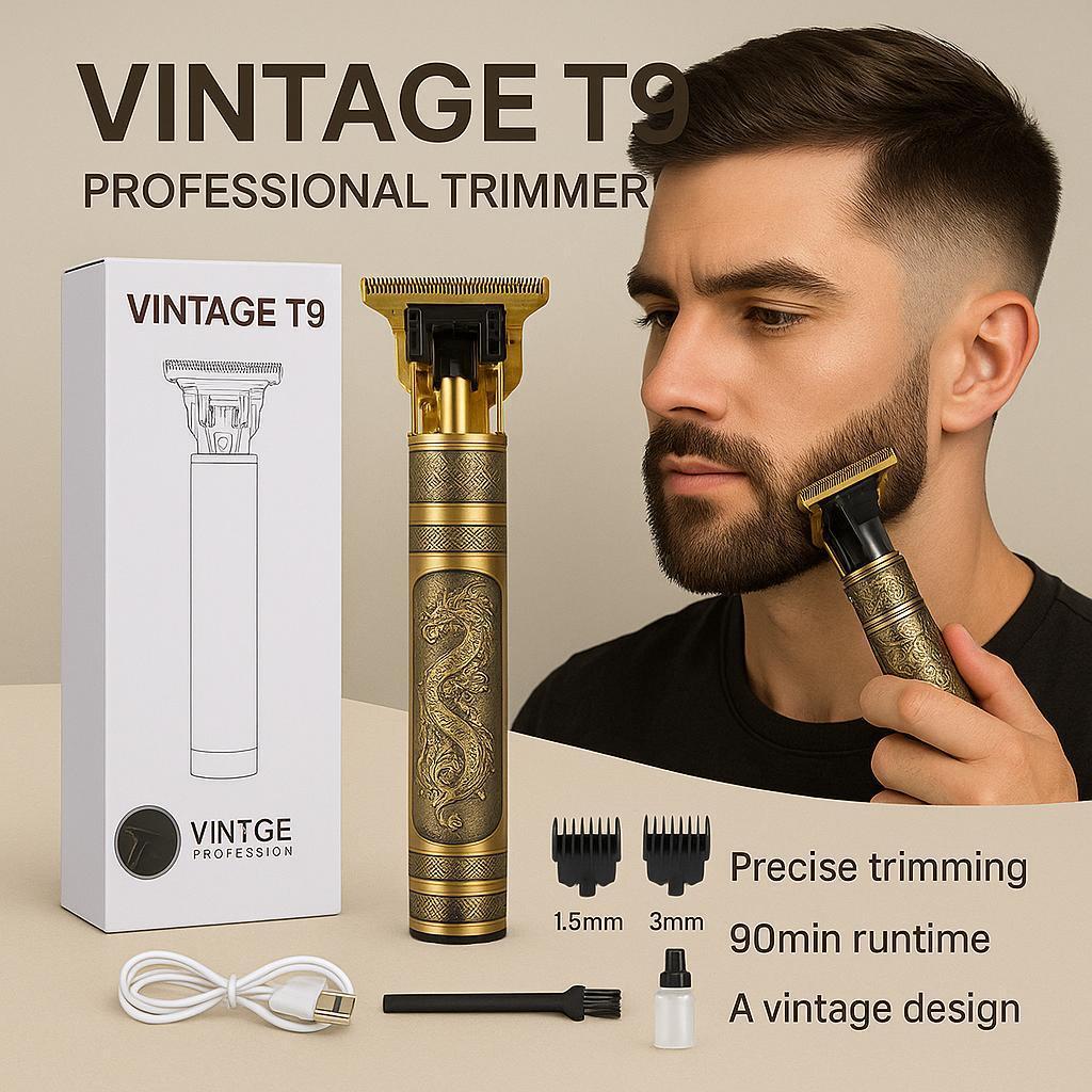 Vintage T9 Hair TrimmerElectric USB Charging Beard Trimmer - Urban Gadgets