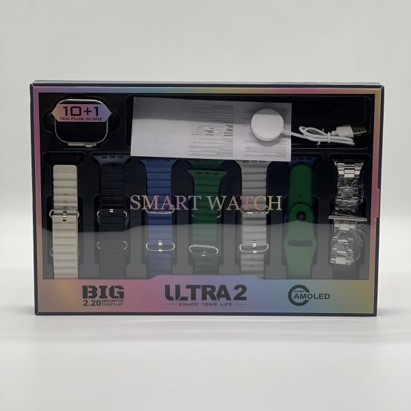 Smartwatch With 10 Stripes | Big 2.20 Ultra 2 Smart Watch - Urban Gadgets
